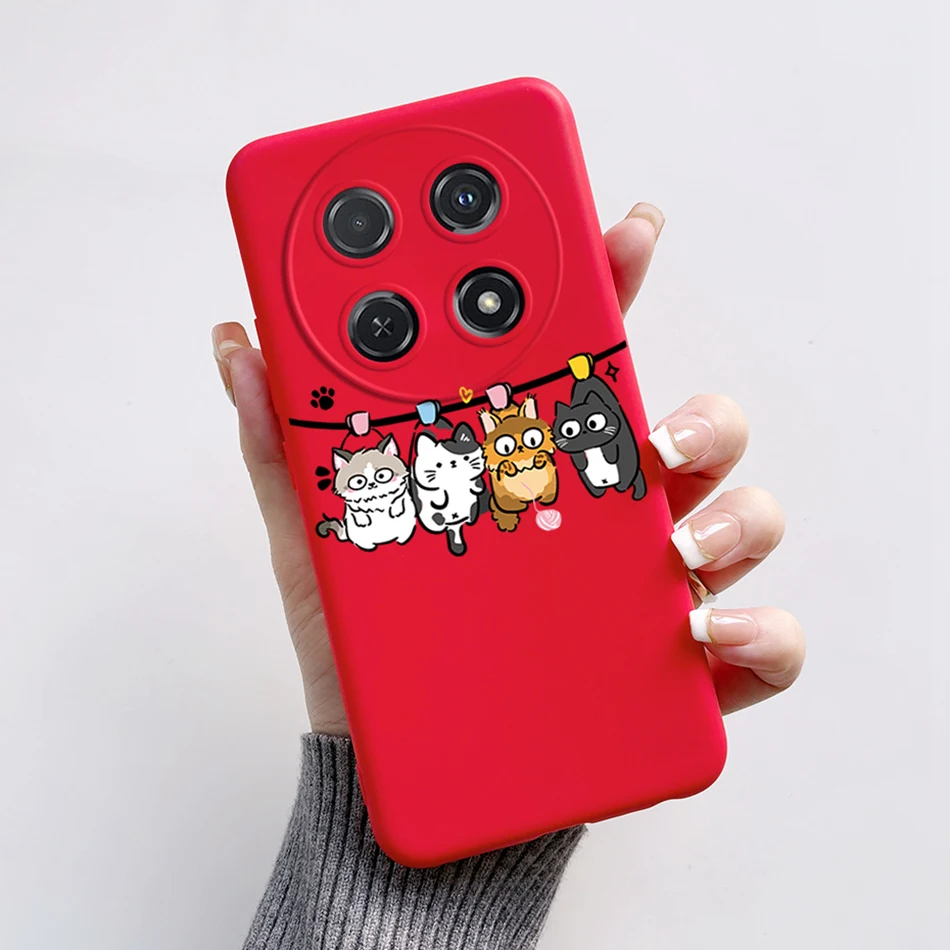 Cute Cartoon Cat Silicone Back Cover - Soft Protective Case