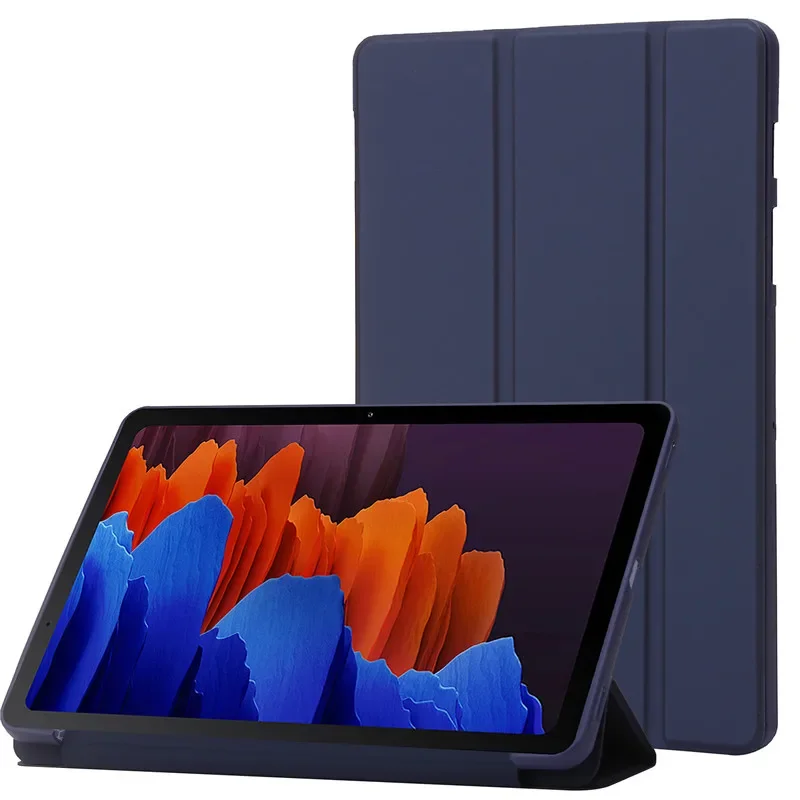 Premium PU Leather Stand Case with Soft Silicone Back