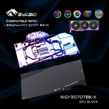 Bykski N-GY3070TIBK-X,GPU Waterblock For GALAX/GAINWARD GeForce RTX 3070 Ti Graphics Card With Backplate,GPU Cooler,VGA Block