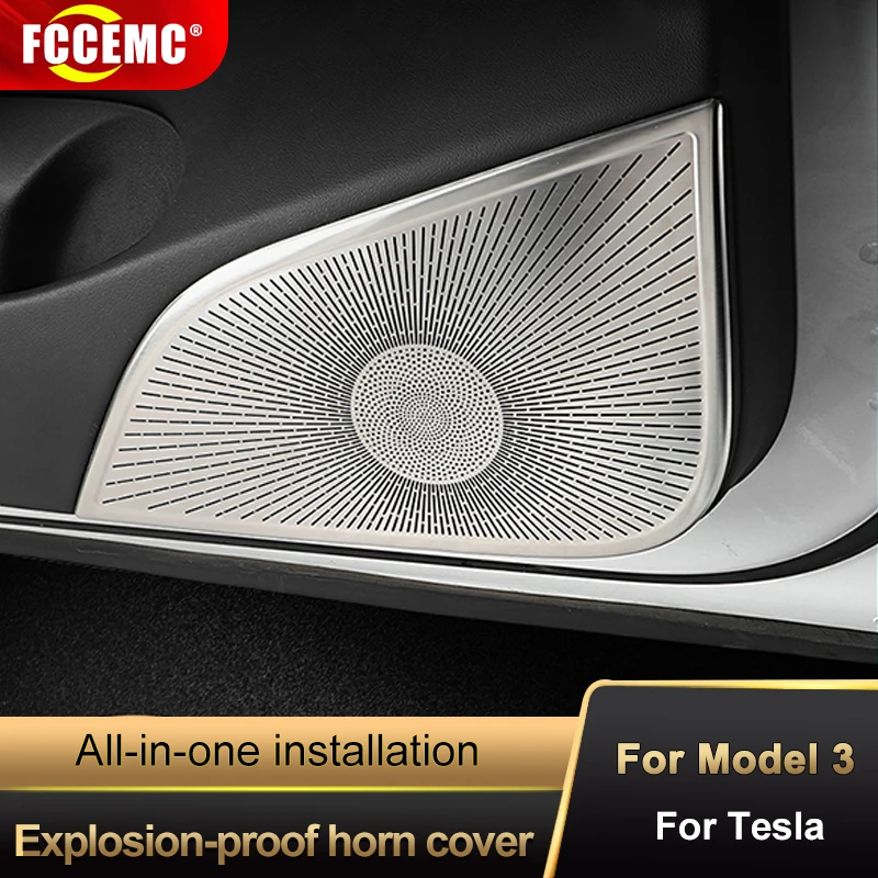 Capó De Bocina De Techo De Columna Delantera, Cubierta De Altavoz Model3, Lentejuelas Decorativas For Tesla Model 3 2019 2020, Accesorios Cubierta Del Altavoz Estéreo Del Coche ( Size : Under Seat Bla
