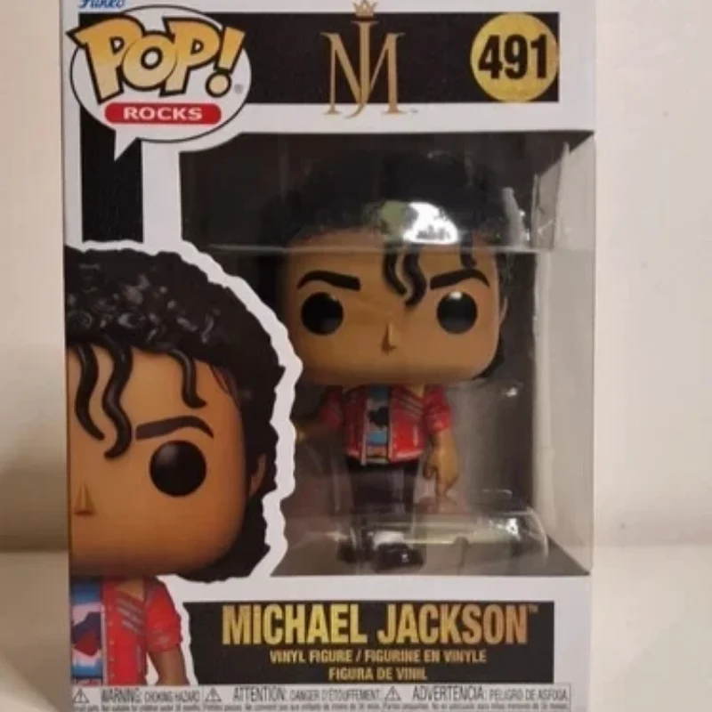 Funko Pop Rocks Michael Jackson Beat It Action Doll Model #491 Vinyl Sculpture Dolls Limited Edition Collection Fan Gifts
