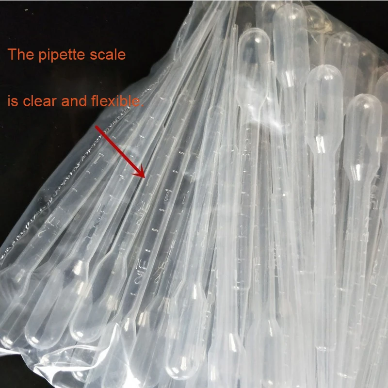 Plastic Disposable Pipettes Clear Graduated Transfer Pipettes Liquid Dropper for Ear Eye Alcohol Paint Makeup Lab 10PCS 0.2-10ML