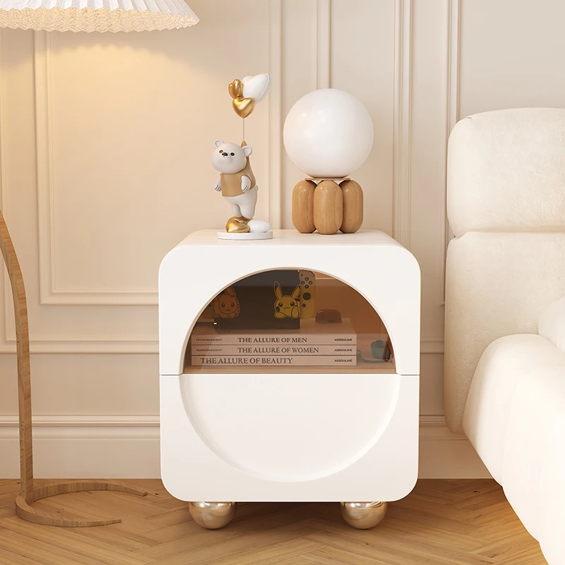 

Natural Minimalist Nordic Nightstand Modern Wooden Storage European Luxury Nightstand Trendy Stolik Nocny Bedroom Furniture
