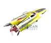 DT RC Boat G30H ARTR 54" 30CC Engine Gasoline Fiber Glass RC Racing Boat Water cooling Rudder Propeller Yellow Model Toy TH02683 3