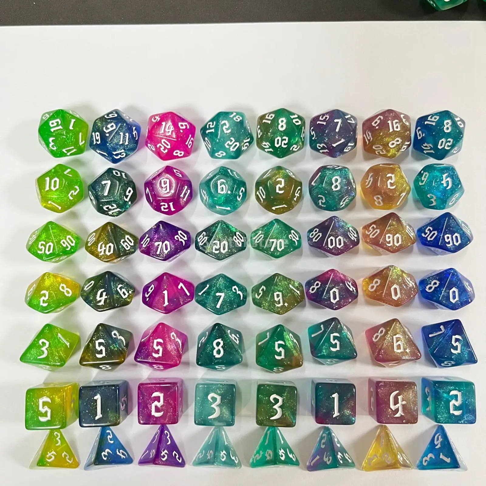 Polyhedral Dice Set 7/10Pieces D4, D6, D8, D12, D20, D10 Dices Entertainment Toys for DND Board Game Role Playing Game Party game dice dice set acrylic dice