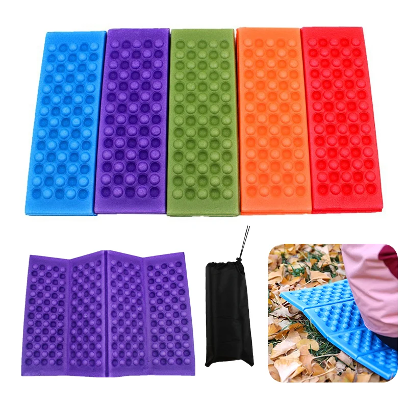 4-Fold Waterproof Foam Pad Camping Supplies Foldable Insulation Foam Seat Outdoor Travel Picnic Moisture-Proof Pillow Pad