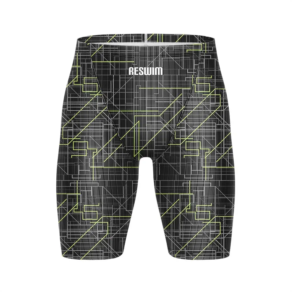 Summer Men's Rash Guard Shorts Beach Jammer Swim Tights Swimming Trunks Sports Diving Training Pants Quick Dry Pro Swimsuit