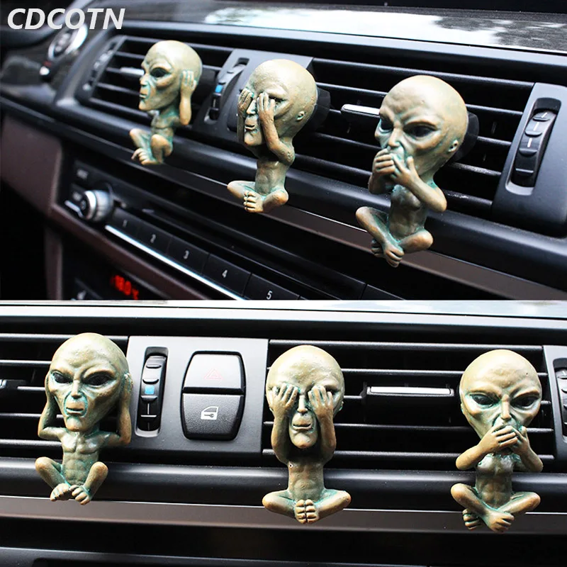 Creativo Auto Profumo Deodorante Resina Alien Et Auto Decorazione D'Interni Accessorie Auto Aria Condizionata Presa Fragranza Clip
