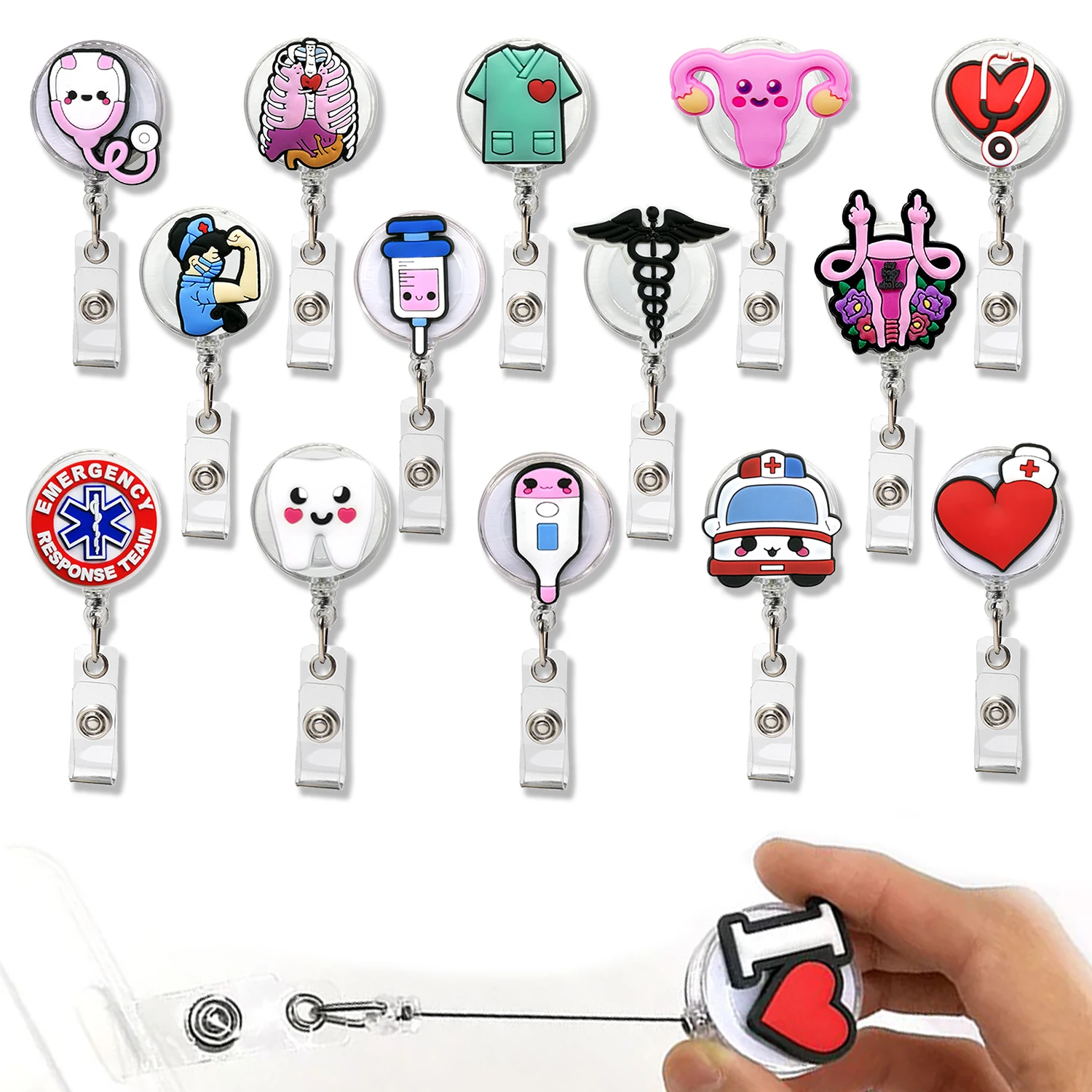 China Factory Wholesale Customized Retractable Badge Reel Yoyo Dental  Assistant Scissors Mini Nurse Cute Keychain - China Badge Reel Butterfly  and Badge Reel Blanks for Resin price