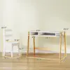 Children's Study Desk and Chair Set for Ages 3-12, Storage-Friendly, Ideal for Homework and Computer Use in Home or School