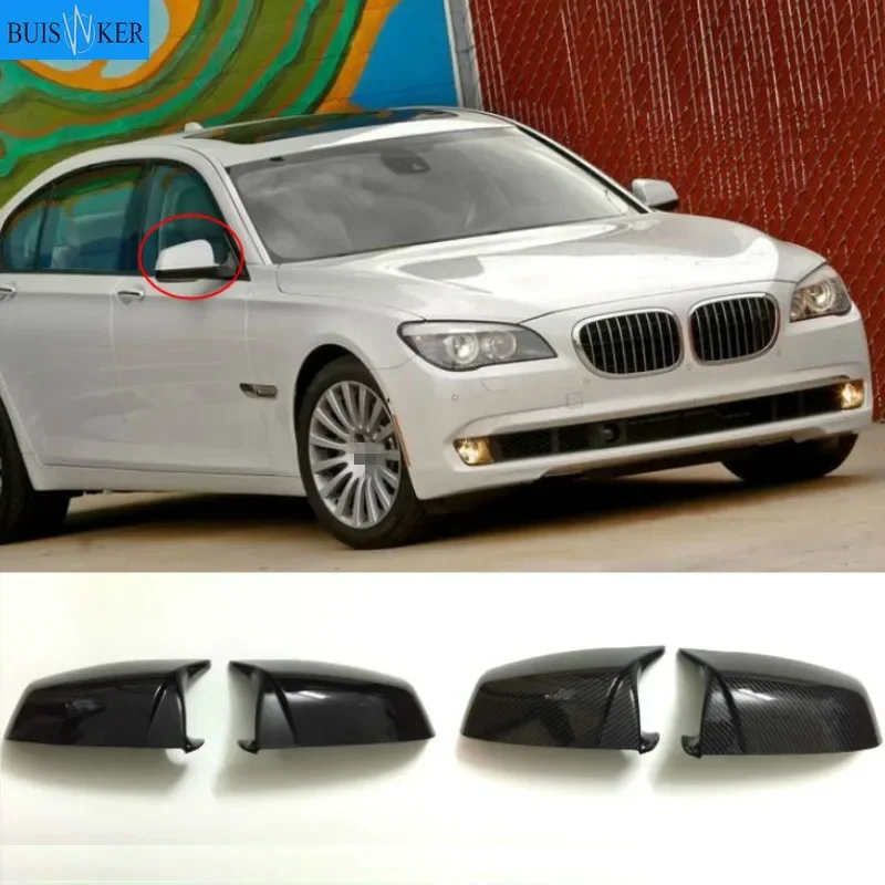 

Боковое крыло для зеркала заднего вида, крышка для BMW 5 6 7 серии E60 E61 E63 E64 F01 F02-F04 F06 F07 F10 F11 F12 F13, черное углеродное волокно