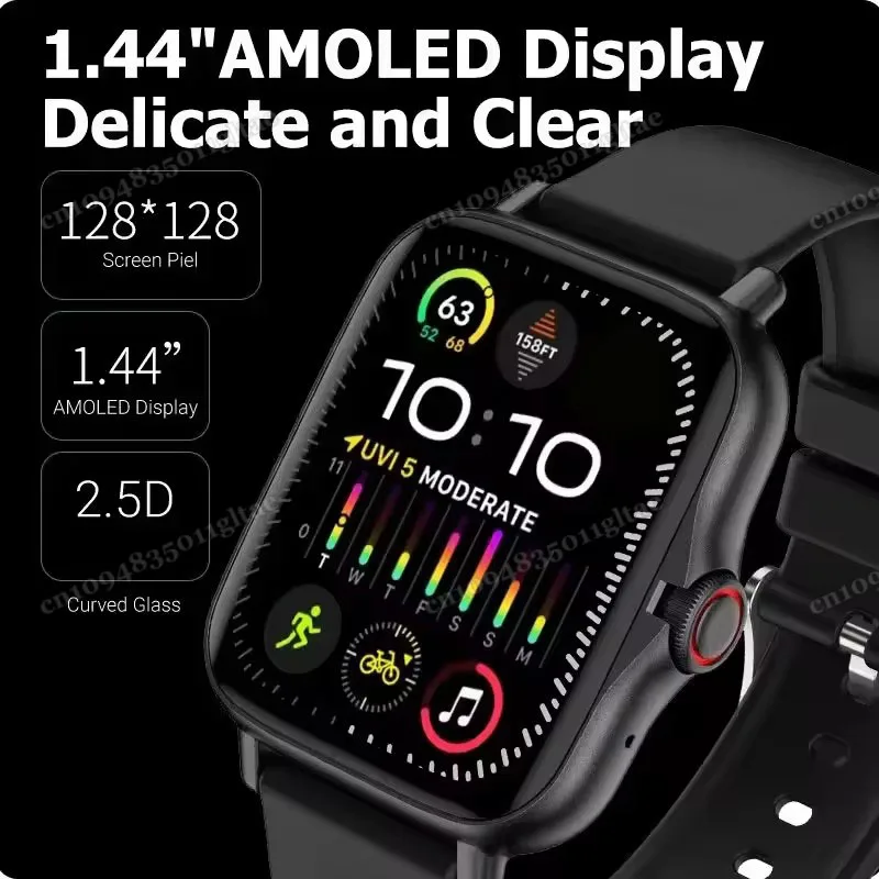 2026 New Smart Watch Android Phone 1.44''Inch Color Screen Bluetooth Call Blood Oxygen/Pressure Monitoring Smart Watch Women Men 3