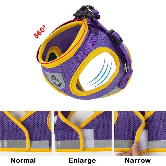 Dog Harness Vest Set Puppy Cat Reflective Chest Strap for Small Medium Dog Harness Leash Chihuahua Yorkies Walking Lead Leash 4