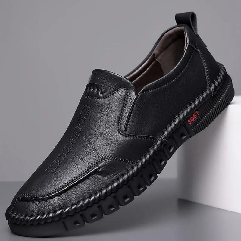 

Men Casual Loafers Comfortable Lightweigh Walking Footwear Moccasins Breathable Slip on Male Leather Shoes Zapatos Hombre