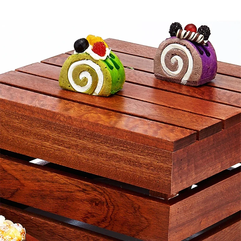 Hotel cafeteria Display of et and tea break Wedding cake rack Sushi fruit table ornaments baking accessories Snack display