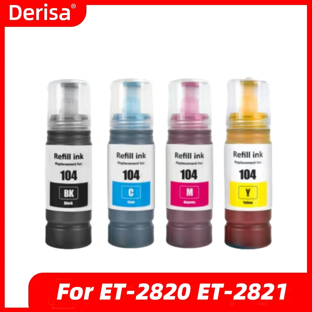 1set 104 Premium Refill Ink for Epson Ecotank ET-1810 ET-2710 ET-2711 ET-2712 ET-2714 ET-2715 ET-2820 ET-2821 ET-2825 ET-2826