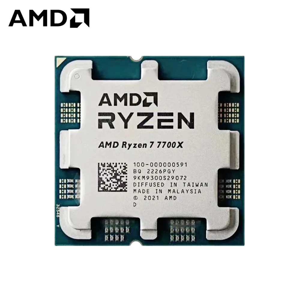 NEW AMD Ryzen 7 7700X R7 7700X 4.5 GHz 8-Core 16-Thread CPU Processor 5NM  L3=32M 100-000000591 Socket AM5 But Without Fan