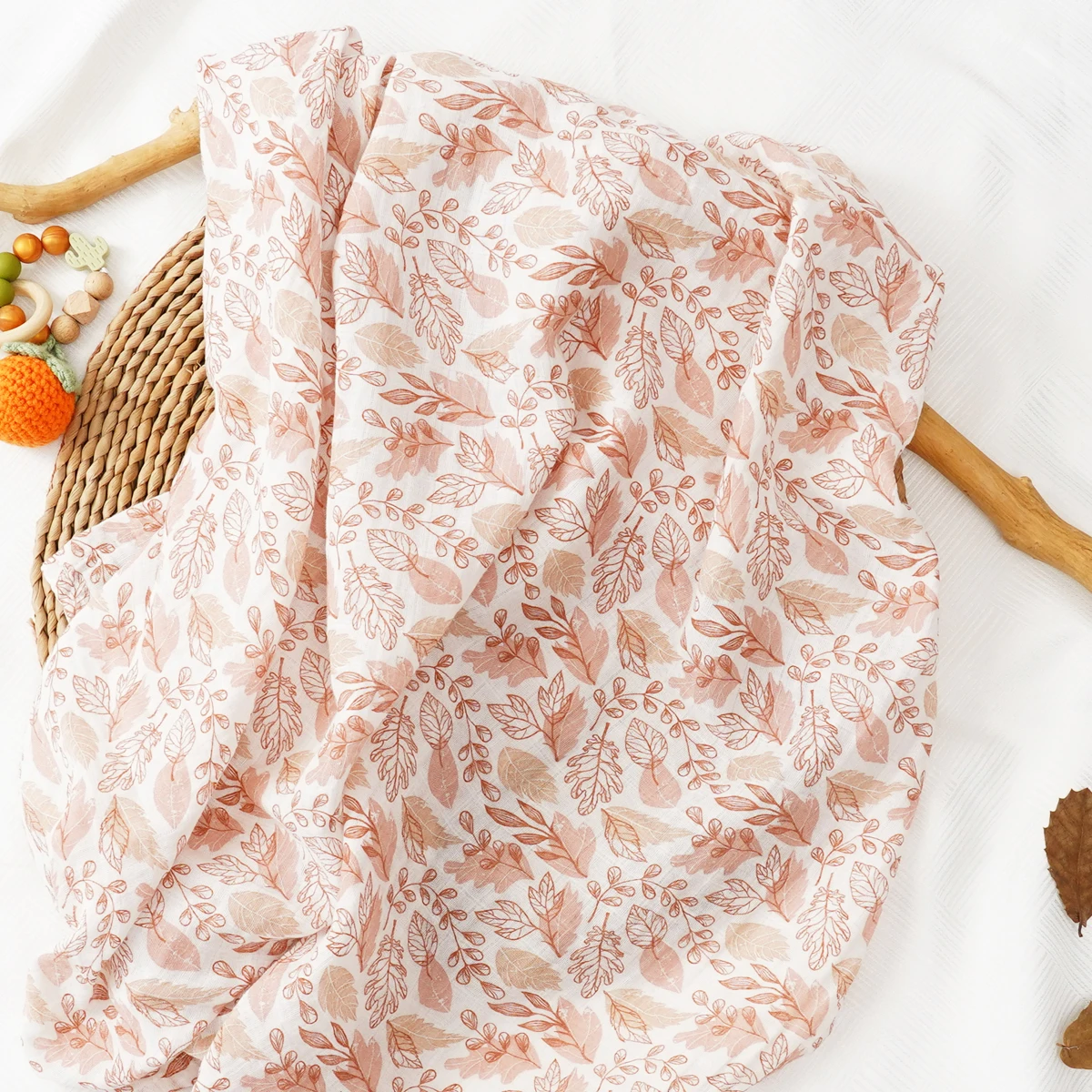 1PCS Baby Muslin Swaddle 100% Cotton Soft Baby Blanket For Newborn Baby Wrap Sleepsack Bath Towel 120*110cm 5