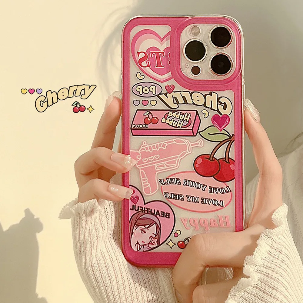 Girl Illustration 13pro Max For Iphone 11 12 13 14pro Silica Gel Case X