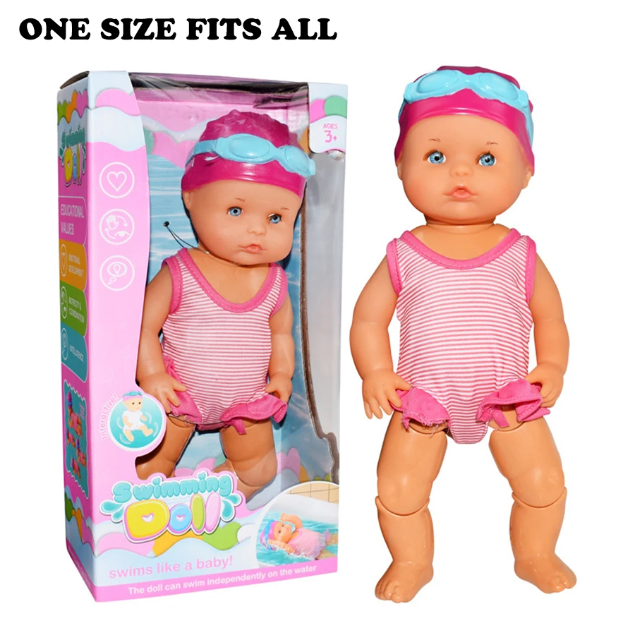 Fun swimming doll simulation wind-up doll model children's bathing and bathing bathroom toys 5