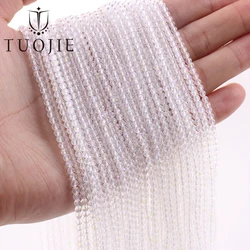 Faceted AB Crystal Glass Spacer Beads for Jewelry Making - 5 Strands of 2 - 3mm Round Beads (80.Ye Xing Kong AB)