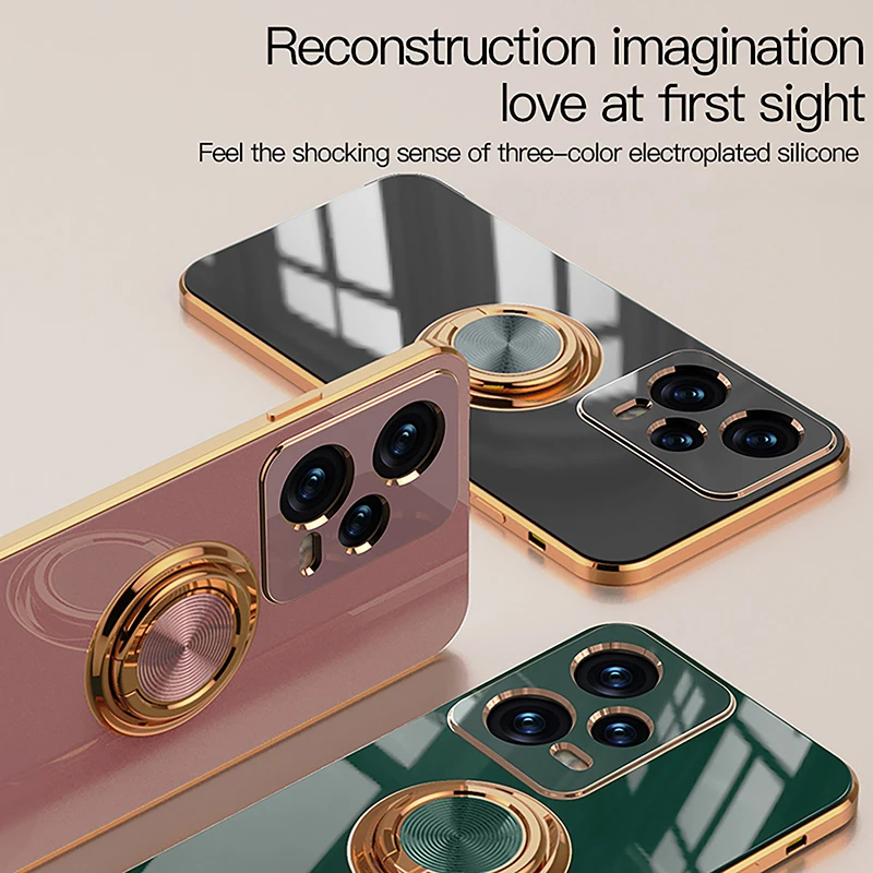Custodia Per Telefono Con Supporto Ad Anello In Metallo Placcato Di Lusso Per Infinix Hot 30 Play Nfc 30I 40 Pro Per Tecno Spark 10C 10 4G 10Pro Cover