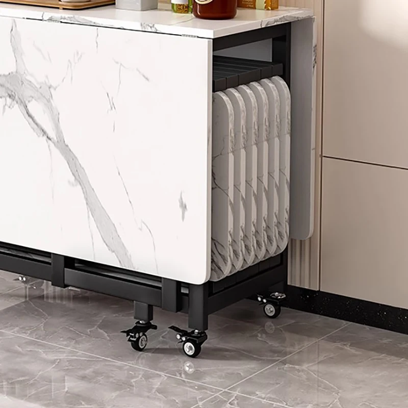 Tavoli da pranzo di lusso italiani Tavoli da pranzo moderni pieghevoli dal design unico Impermeabili Eleganti Muebles De Comedor Mobili per la casa - immagine 4