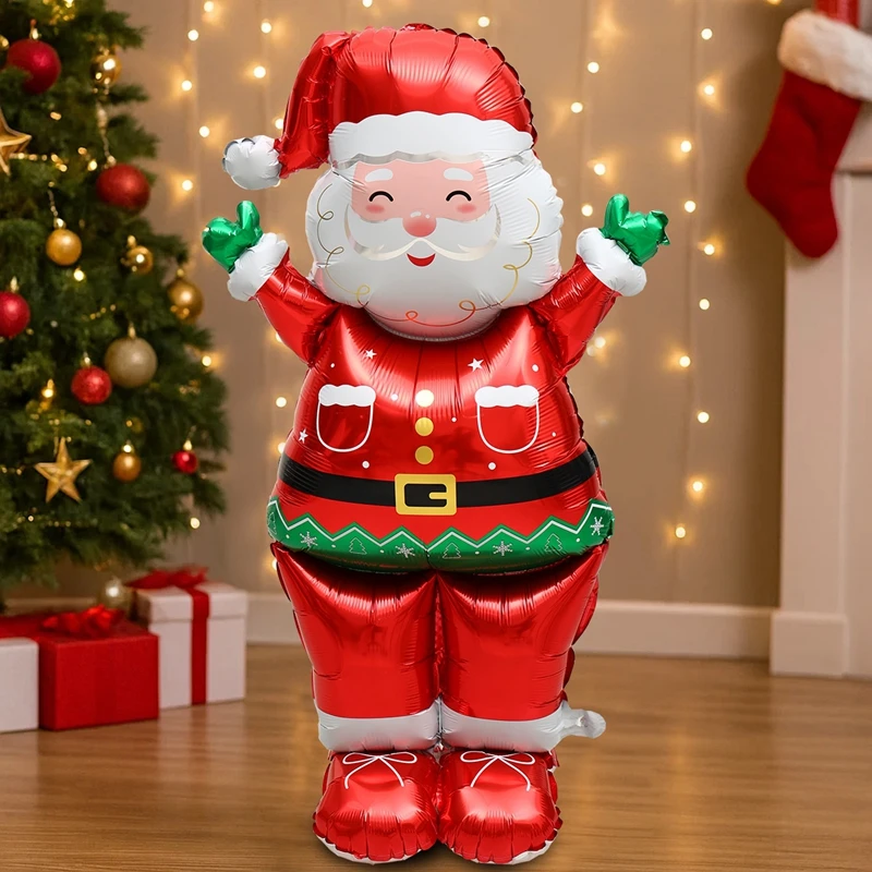 1pc Große Weihnachten Stehende Folienballons Weihnachtsbaum Santa Claus Schneemann Nussknacker Weihnachten Folienballon Neujahr Ballon – Detail 4