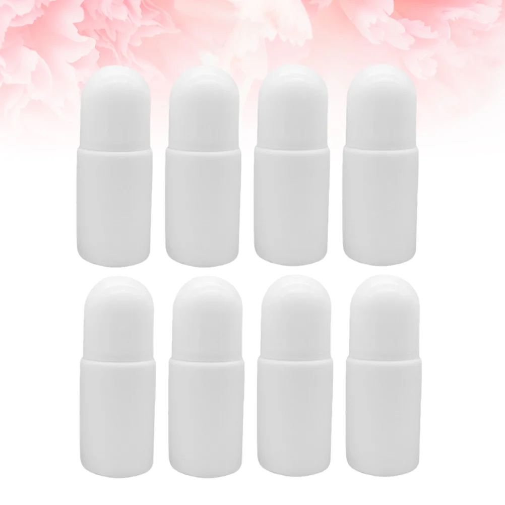 12 Pcs Oil Bottle Travel Size Makeup Remover 12pcs Roller Aromatherapy White Travel metal desktop aromatherapy ornaments storage shelf double layer perfume cosmetic display rack multifunctional makeup organizer