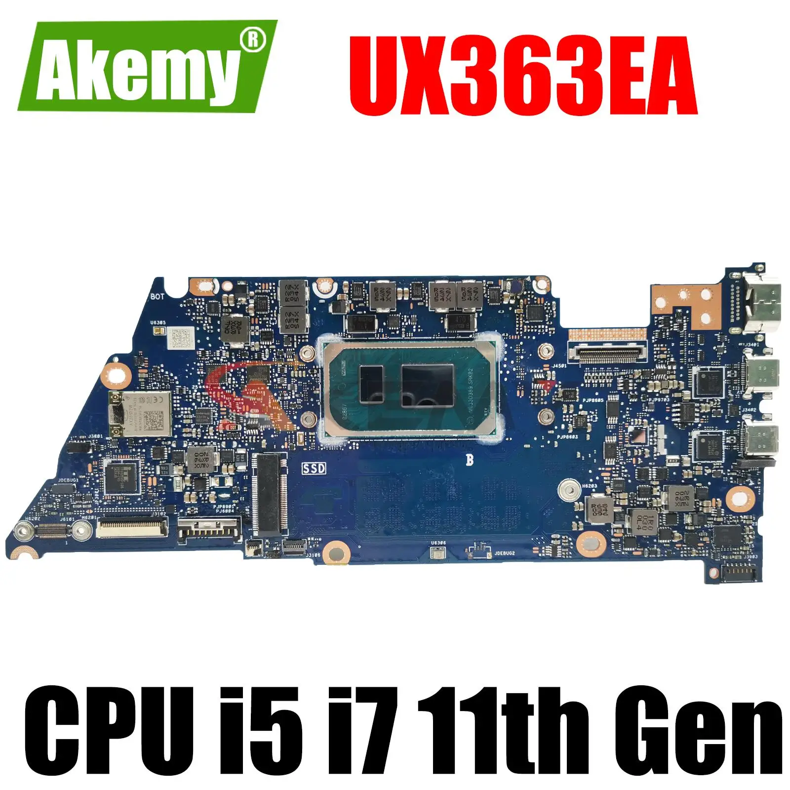 

UX363EA Материнская плата ASUS Zenbook Flip 13 UX363 BX363EA RX363EA UX363E материнская плата для ноутбука i5 i7 11-го поколения 8 ГБ/16 ГБ ОЗУ