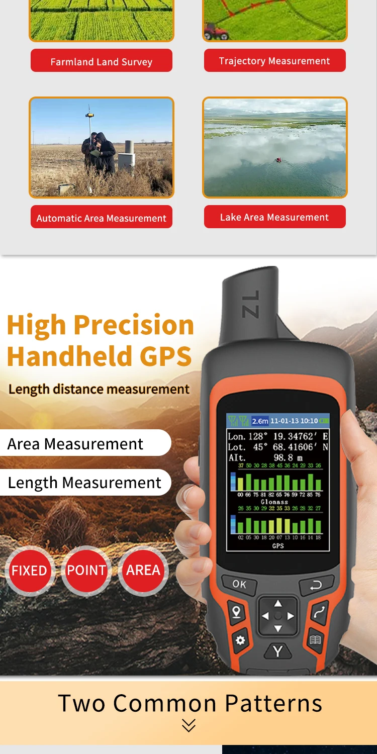 ZL166 Land area measuring instrument High precision multifunctional Handheld GPS