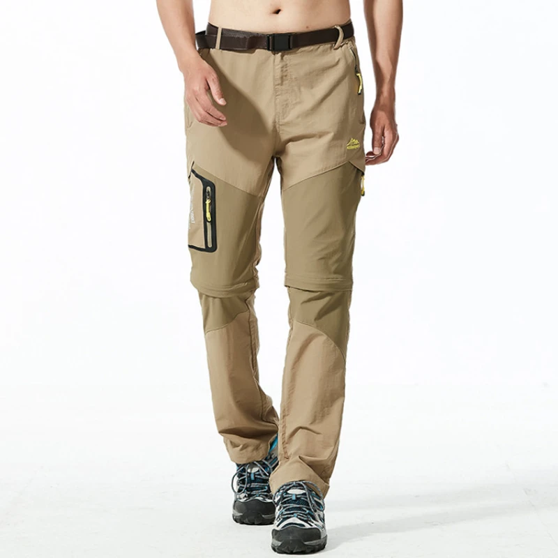 Hot Men's Hiking Pants Convertible Quick Dry Lightweight Zip-Off
