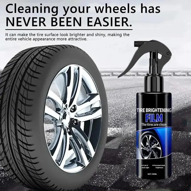 Tire Coating Spray High Gloss Hydrophobic Sealant Wax Car Wheel Polishing Brightener Auto Care Re-Black Tire Refurbishing Agent car tire wax,tire polishing paste