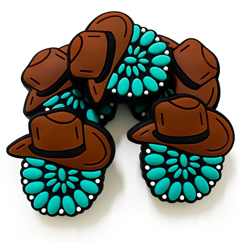 20pcs New Silicone Focal Beads BPA Free Silicone Cartoon hat Baby DIY Pacifier Chain Clips Newborn Chew Toys Jewelry Accessories