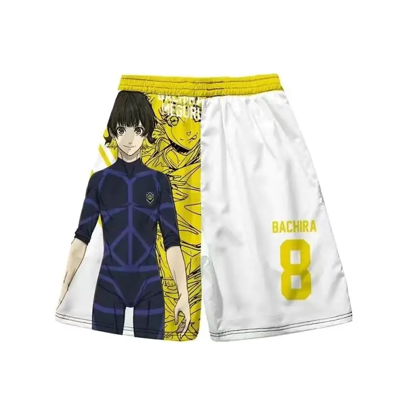 Anime Beach Shorts 3D Printed Seishiro Nagi Swim Trunks Quick-dry shorts Cartoon Unisex Vintage short Pants 3