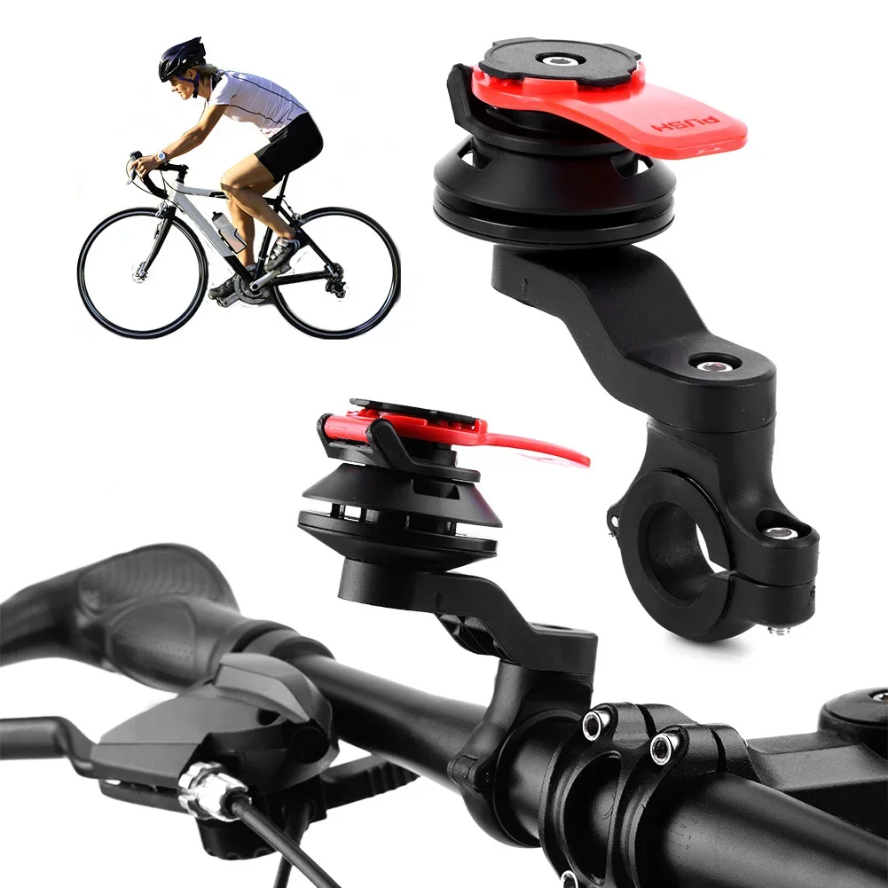 Motorcycle Bike Phone Holder Shock Absorber Quad Lock MTB Handlebar Phone Stand 360° Rotatable GPS Navigation Support Bracket