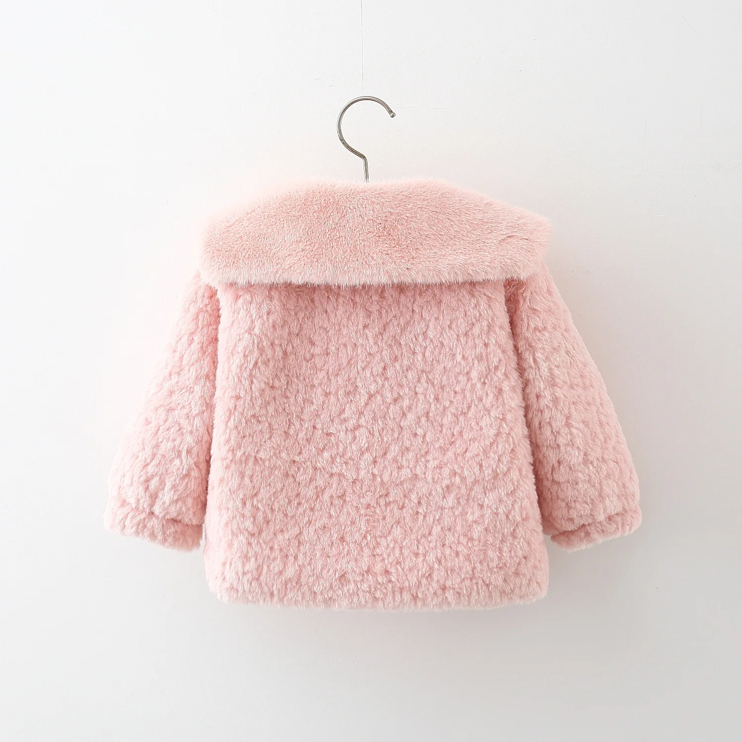 Two Piece Set Of Baby Girl'S Coat Winter Bow Lamb Wool Girl'S Jacket Cute And Warm Clothing