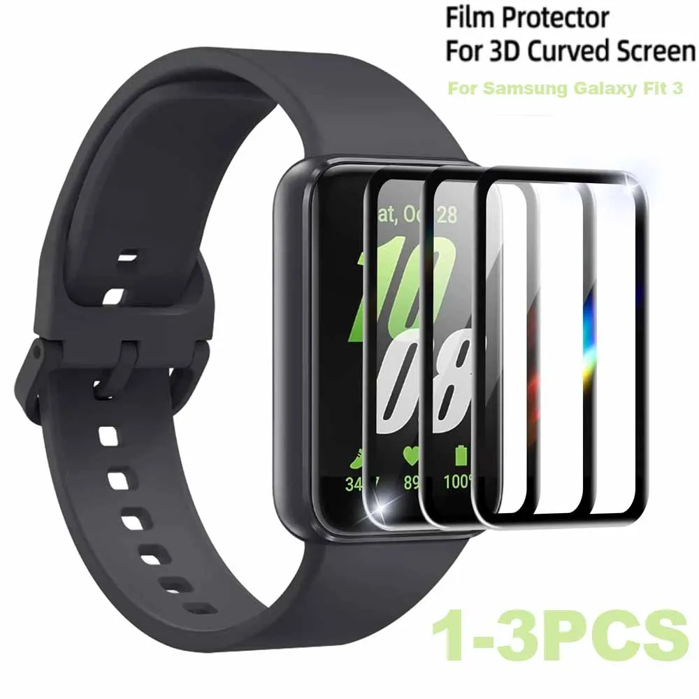 

1-3PCS Screen Protector for Samsung Galaxy Fit 3 galaxy fit3 Soft Curved Film Anti-scratch Hydrogel Smartwatch films not glass