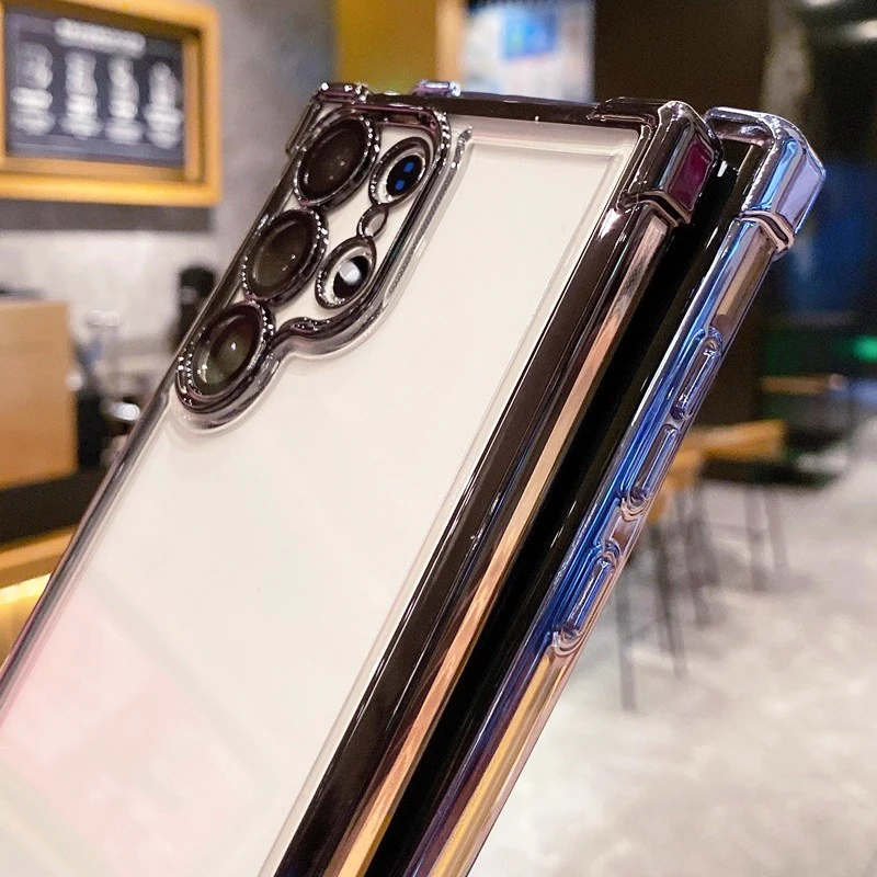 Luxury Glitter Plating Shockproof Silicone Case - Soft & Clear Protective Shell