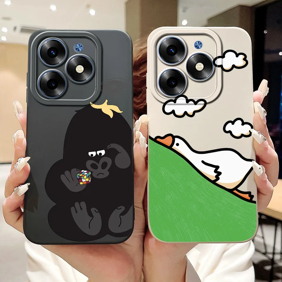 Cute Panda Rabbit Cartoon Soft Silicone Lens Protective Bumper Phone Case