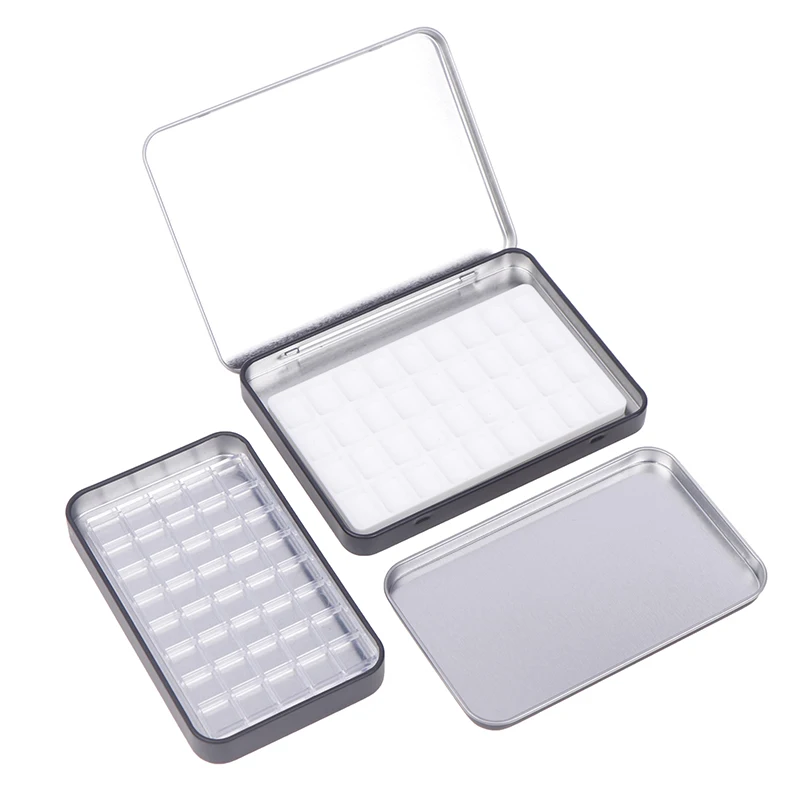 Portable Empty Watercolor Tin Box 36/40 grids Mini Watercolor Paint Palette Travel Painting Paint Tray Art Supplies