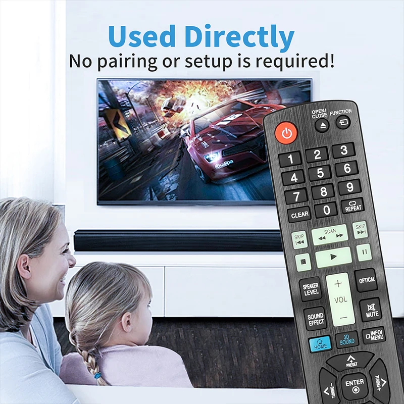 Replacement Remote For LG Blu-ray Home Theater - AKB73635401 Compatible