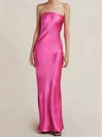 Long Dress Backless Cut‑Out Strapless Straight Party Gown
