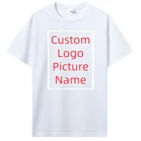 T-shirt personnalisé faire votre conception Logo texte hommes imprimer société équipe coton T-shirt personnalisé T-shirt cadeau t-shirts hauts 5