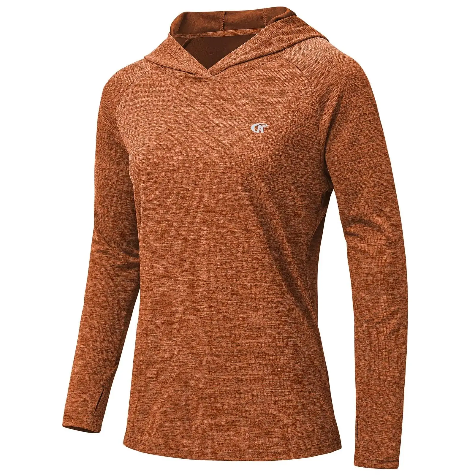 Women's UPF 50+ Long Sleeve Casual Hoodie Shirts, Rash Guard Solid Color Tops Lightweight Breathable Pullover Outdoor Sports 5