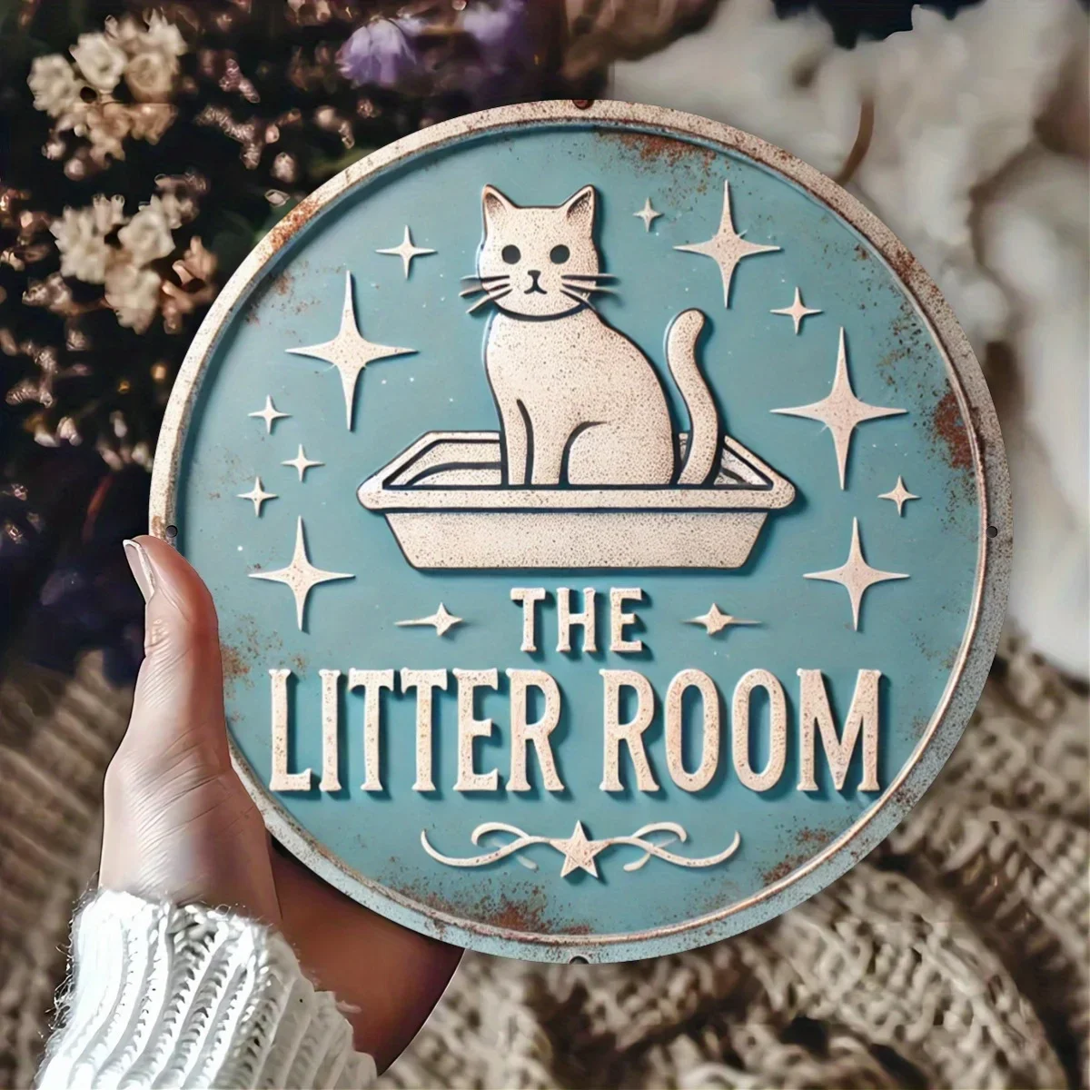 Handcrafted Cat Metal Sign 3