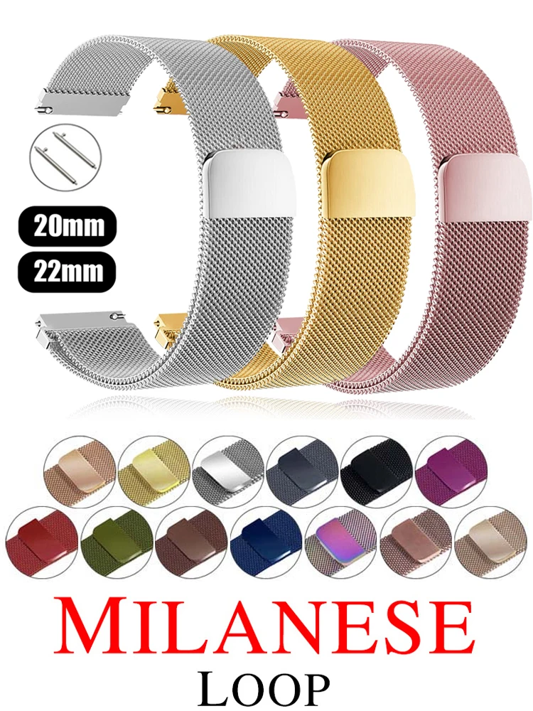 Milanese Loop Dla Samsung Galaxy Watch 6/4/4Classic/5/5Pro/44Mm/40Mm Pasek 20Mm 22Mm Bransoletka Galaxy Watch 6 Classic