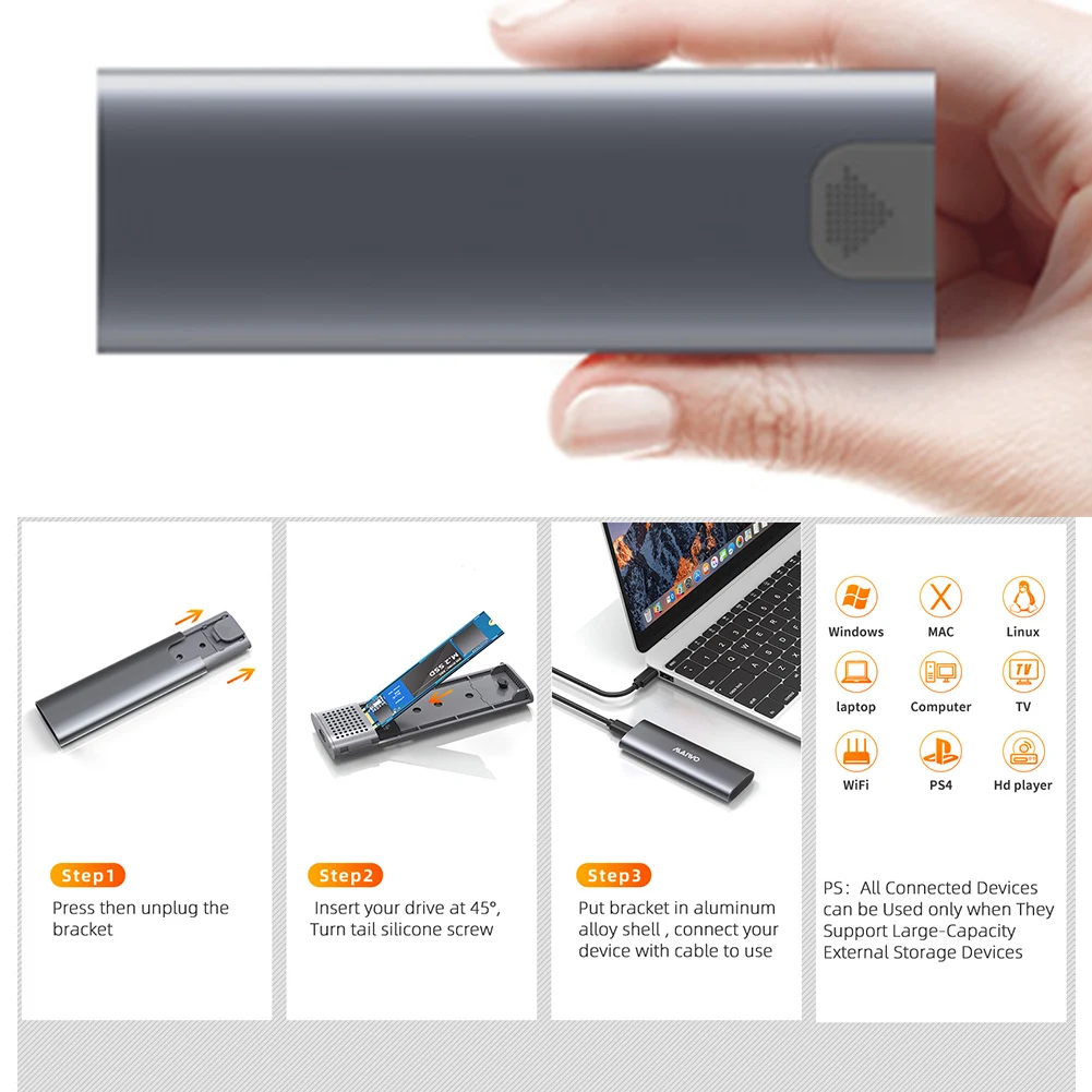 M.2 NVMe NGFF SSD Ŭ, M.2 SSD ϵ ̺ ũ Ŀ, CŸ ޴ SSD ̽, SSD ũ 2230, 2240, 2260/2280, 10Gbps, 6Gbps