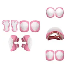 

6Pcs Climbing Protective Gears Useful Universal Loop Fasteners for Skating Child Protective Pads Set Protective Gears Set