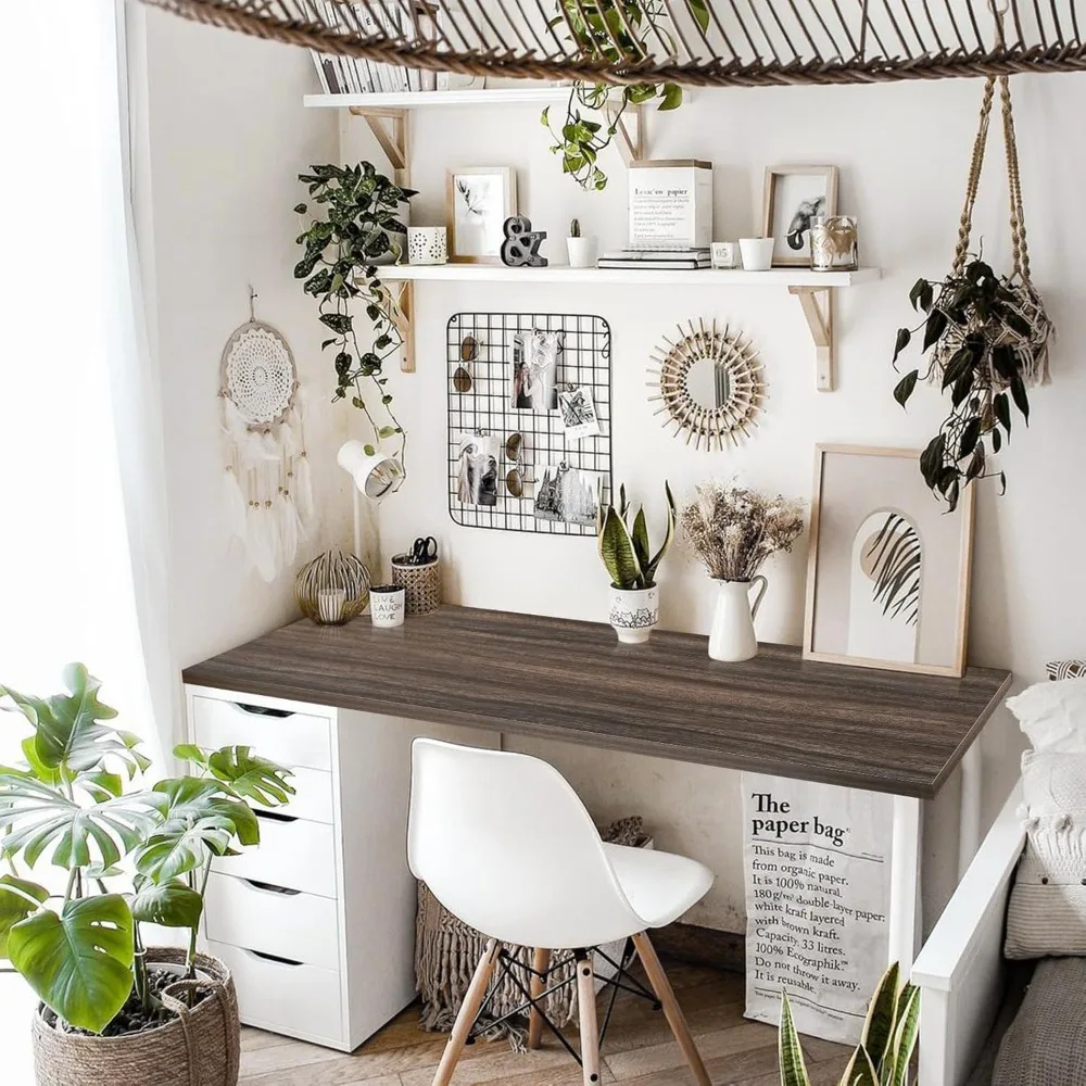 "43" x "24" inch sturdy single-piece desk top for adjustable height desks, dual workstations, and l-shaped desks - ideal for woo